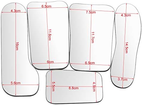 Angzhili 5Pcs/Set Dental Photography Mirrors Intraoral Mirrors Orthodontic Reflector Mirror,Two-sided Glass Occlusal Mirror