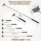 Back Scratcher with Gift Bag - Portable Metal Stainless Steel Telescoping Massage Tool - Gift/Stocking Stuffers for Men Women