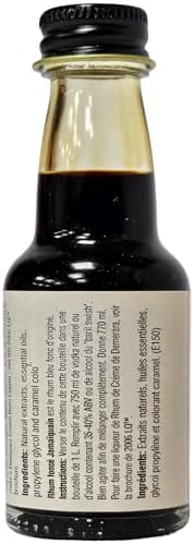 Dark Jamaican Rum Liquor Quik Essence, 20ml