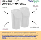 TalkTools CutOut Nosey Cups for Adults - Drinking Glass for Stable & Fixed Position, Special Drinking Cups 8 OZ, Therapy Training Cups - Clear (2 Pack)