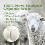 Premium Wool Dryer Balls – 6-Pack 100% Organic New Zealand Wool – Natural Fabric Softener, Hand-Felted, Reusable – Reduces Drying Time, Static & Wrinkles – Eco-Friendly Laundry Solution