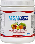 KALA HEALTH MSMPure MSM Fruit Punch Flavored Coarse Flakes 1lb and MSM Gel with Organic Aloe 8oz Bundle