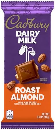 CADBURY DAIRY MILK Roast Almond Milk Chocolate Candy Bar, 3.5 oz