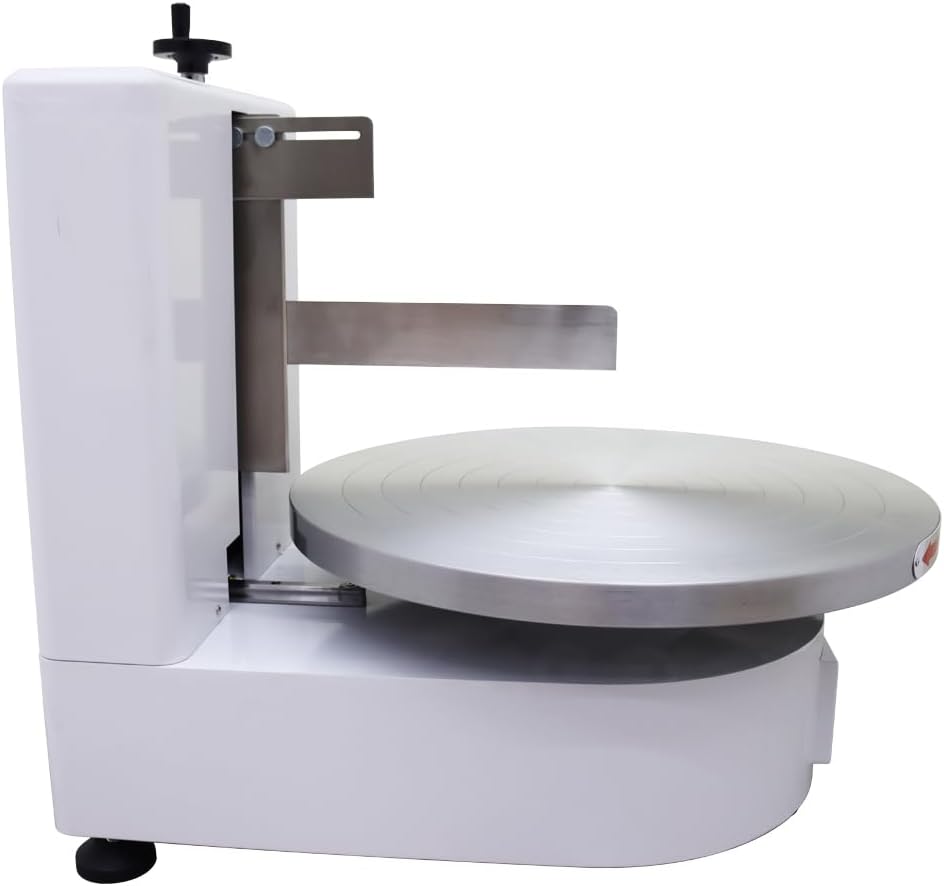 Cake Cream Spreading Coating Smearing Machine Cake Cream Smoother Adjustable Cake Scraper for 4-16inch Cake 304 Stainless Steel Green LCD Operation Panel