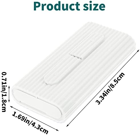 WLLHYF Portable Dental Floss Case Automatic Dental Floss Pick Organizer Case Travel Flosser Dispenser Storage Case Refillable Holder Boxes with 10 Floss Picks for Teeth Cleaning (White)