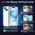 zapica Magnetic for iPhone 15 Case & iPhone 14 Case, [Compatible with MagSafe] [Military Grade Drop Protection] Translucent Matte Shockproof Anti-Scratch Phone Cover, Black
