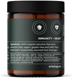 Erbology Organic Spirulina Powder 3.2 oz - 45 Servings - Sustainably Sourced in Portugal - Energy and Immunity Support - Rich in Chlorophyll, B Vitamins, Iron and Phosphorus - Vegan - GMO-Free