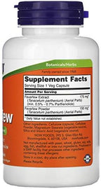 NOW Foods Feverfew Veg Capsules - 100 ct