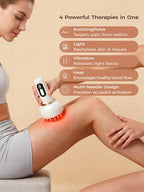 Leg Massager for Circulation and Pain Relief, Lymphatic Drainage & Varicose Veins Support - Calf, Foot & Knee Massager with SoothingPulse, Heat, Light & Vibration