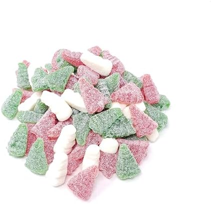 Candy Retailer Sanded Christmas Gummi Trees & Snowmen 1 Lb