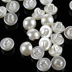 150Pcs 10mm Round Sewing Pearl Buttons Mushroom Buttons for Clothing Dress Accessories Garment Decorative DIY Crafts Tools(0.39inch,Beige)