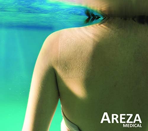 Areza Medical Showerproof Transparent Adhesive Film Dressing 4 inch x 4 inch 3/4" 50 Per Box - 50 Count (Pack of 1)
