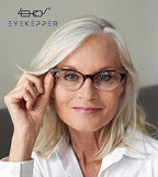 Eyekepper Cateyes Womens Reading Glasses (Purple-Transparent, +1.50)