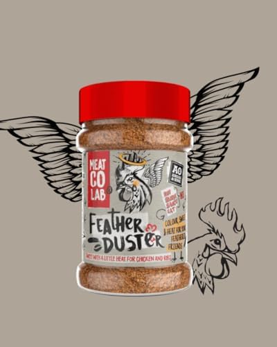 Angus & Oink | Feather Duster Rub | Sweet & Smoky Seasoning with Paprika, Orange, Lemon & Chipotle | Perfect for Chicken Wings & Pork | Versatile BBQ Rub | 200g