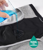 Men's Incontinence Underwear - Washable & Reusable Leakproof High Absorbent, Cotton, Briefs, 150ML 5 Pack (Multicolor01, Large)