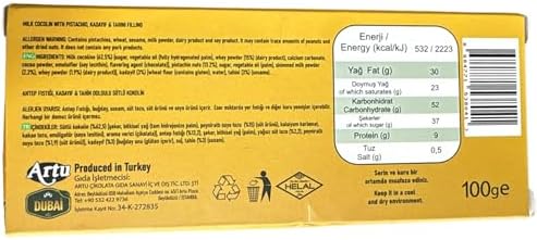 Dubai Chocolate Bar - Premium Milk Chocolate - Gourmet Snack Bar, Thanksgiving, Christmas, Holiday Present Idea, Corporate Him & Her, Men Women Sympathy Family Parties & Get Well Soon - 3.50 Oz