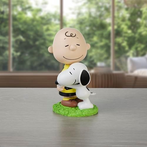 Precious Moments Peanuts Charlie Brown & Snoopy Figurine | Peanuts Happiness is A Warm Puppy Resin Figurine | Peanuts Gift & Décor | Collectible Charlie Brown & Snoopy