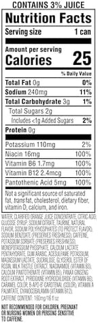 Rockstar Energy Drink with Caffeine Taurine and Electrolytes, Recovery Orange, 16 Fl Oz (Pack of 12)