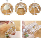 1 Piece Pill Cutter Dispenser Pill Splitter Cut Vitamins Medications Daily Travel Medicine Case Pill Storage Box(Transparent)
