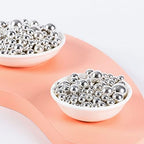 Kasvan Silver Pearl Sugar Sprinkles - Edible Candy Pearls 130g/4.58 Oz, Mix Size, Baking Cake Decorations, Ice Cream Toppings and Cookie Decorating, Wedding Party Chirstmas Supplies
