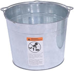 Vestil BKT-GAL-325 Galvanized Steel Bucket, 9-13/16" Depth, 3.25 gallon, 28 pound Capacity, Silver