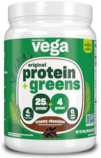 Vega Protein and Greens Protein Powder Creamy Chocolate (11 Servings) 25g Plant Based Protein Plus Veggies, Vegan, Non-GMO, Pea Protein for Women and Men, 1.2lbs