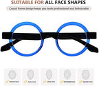 Eyekepper Round Reading Glasses for Women Retro Readers Eyeglasses - Blue +1.25