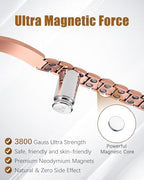 Jeracol Copper Cross Bracelet for Men, Ultra Strength Magnetic Bracelets for Men - Adjustable Copper Jewelry with Sizing Tool & Gift Box