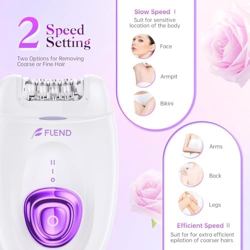 Epilator,Epilator for Women,Facial Hair Removal for Women Rechargeable,2 Speeds Hair Removal Device with 36 Tweezers,Hair Removal Device Legs/Face/Bikini/Arms,Epilator for face Smooth Skin