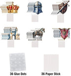 36Pcs Medieval Cupcake Toppers Medieval Knights Soldier Party Decorations Men Boys Happy Birthday Party Decor Supplies