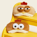 Funny Sleep Mask – Cute Lazy Chicken Chick Plush Blindfold, Soft Sleeping Eye Cover for Travel, Napping, Party Gift, Novelty Eye Mask for Adults Kids