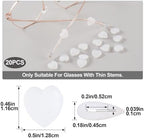 HINZIC Heart Eyeglasses Ear Grips Silicone Retainers Behind The Ear Hooks Holder Sunglasses Eyeglasses Stopper