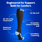 SB SOX Compression Socks for Men & Women (20-30mmHg) – Best Compression Socks for Travel, Medical, Sports, and Daily Wear - XXL Sizes too!
