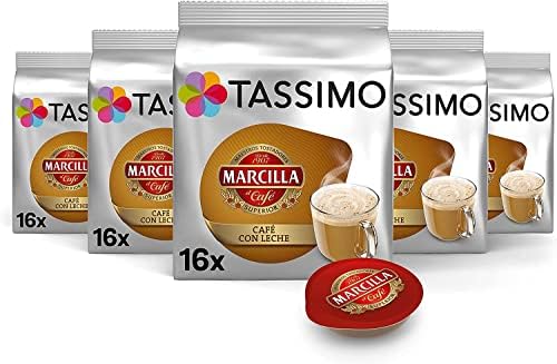Tassimo Marcilla Café con Leche 16 T-discs - Pack of 5 (80 Servings)