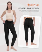 GAYHAY Joggers for Women with Pockets - Womens Sweatpants Lightweight Yoga Lounge Pants for Athletic Workout Gym Running