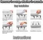 Super Absorbent PVA Sponge Mop Refill, Sponge Mop Head Replacement, Kitchen + Home Roller Mop Head Refills, Gray, Pack of 3