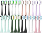 Replacement Brush Heads 12 PCS,Compatible for SOOCAS X3/X3U/X5 Soft Sonic Colorful Toothbrush Clean Brush Vacuum Bristle Nozzles(12Pink)