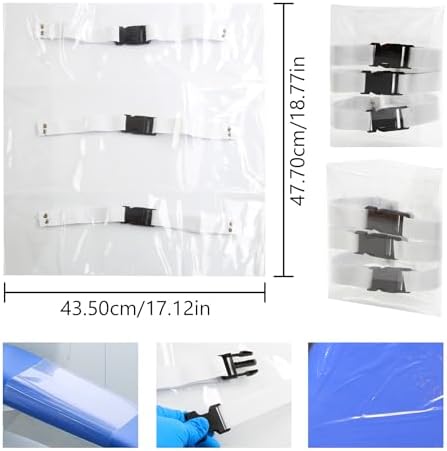 Dental Chair Foot Seat Cover Chair Toe 2Pcs Sleeve Transparent Waterproof Dust Protection Supplies with Elastic Bands for Clinic,Beauty Salon(18.8"W x 17.1"L)