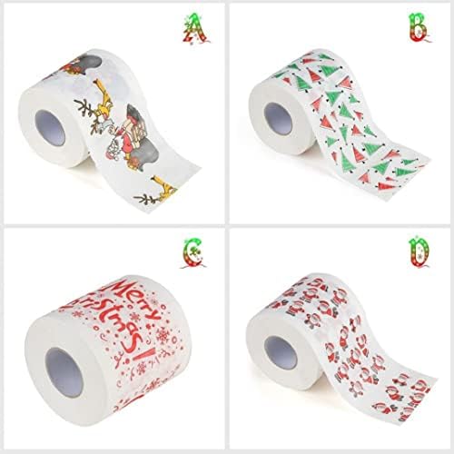 Christmas Toilet Tissues, Christmas Toilet Roll Paper, Home Santa Claus Bath Toilet Roll Paper Christmas Supplies Xmas Decor Tissue Xmas Supplies