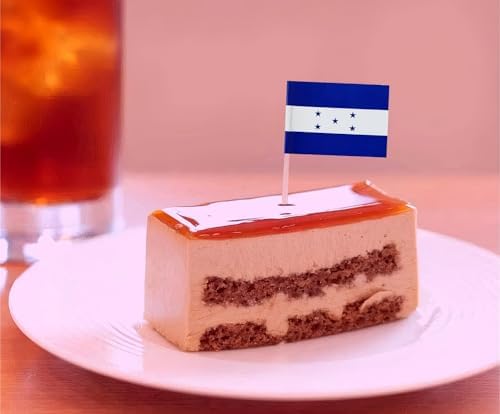 100 Pac Honduras Flag Honduran Toothpick Flags, Cocktail Picks Mini Stick Cupcake Toppers Country Picks Party Decoration Celebration Cocktail Food Bar Cake Flags