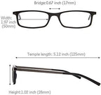 EYEGUARD Reading Glasses with Portable Case Slim Mini Pocket Readers for Women Men Eye Glasses