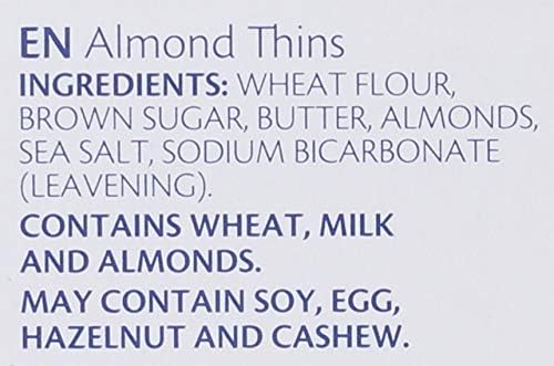 Jules Destrooper Almond Thins - Caramelized Almond Cookies, Certified Kosher Dairy, Non-GMO, Authentic Biscuits Made in Belgium - 3.5 Oz, Pack of 12