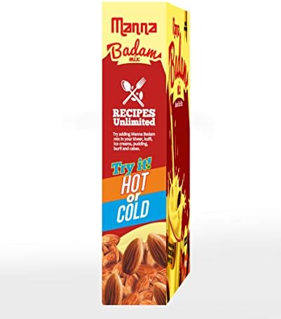 Manna Instant Badam Drink Mix with Real bits of Badam, 800g (400g x 2 Packs)