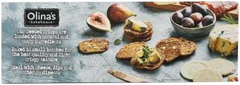 Olina's Bakehouse Seeded Crisps FIG and ALMOND 5.3 oz (3 pack) crackers. Loaded with fruit and nuts!