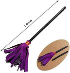 BinaryABC Halloween Witches Broom Plastic Broom,Halloween Cosplay Costume Props,Halloween Masquerade Dress Up Costume Decoration Supplies(Purple)