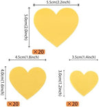 60 PCS Edible Heart Cupcake Toppers Wafer Paper Sweet Love Heart Cake Decorations Edible Wedding Engagement Cupcake Picks for Valentine's Day Wedding Bridal Shower Birthday Party Decor Supplies Gold