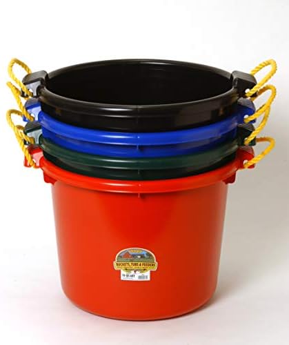 Little Giant® Plastic Muck Tub | Durable & Versatile Utility Bucket with Handles | Muck Bucket | Durable Handles | 70 Quart | Red