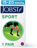 JOBST Sport Knee High 15-20 mmHg Compression Socks, Pink/Grey, Medium