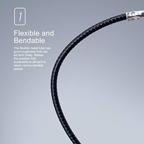 Flexible Grabber Claw Reacher Tool, Extendable Drain Clog Remove Tool With 4 Claws Bendable Hose Pickup Reaching Assist Tool for Litter Pick Home Sink Drains Toilet(SIZE:0.57m)
