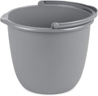 10 Qt. Spout Pail – Classic Titanium Plastic Utility Bucket with Comfortable Handle, Durable Multi-Purpose Pail for Household Cleaning & Storage